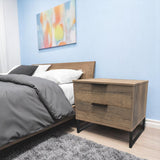 Hong Kong (Black Sleigh Legs) 2 Drawer Midi Chest