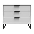 Hong Kong (Black Sleigh Legs) 3 Drawer Chest