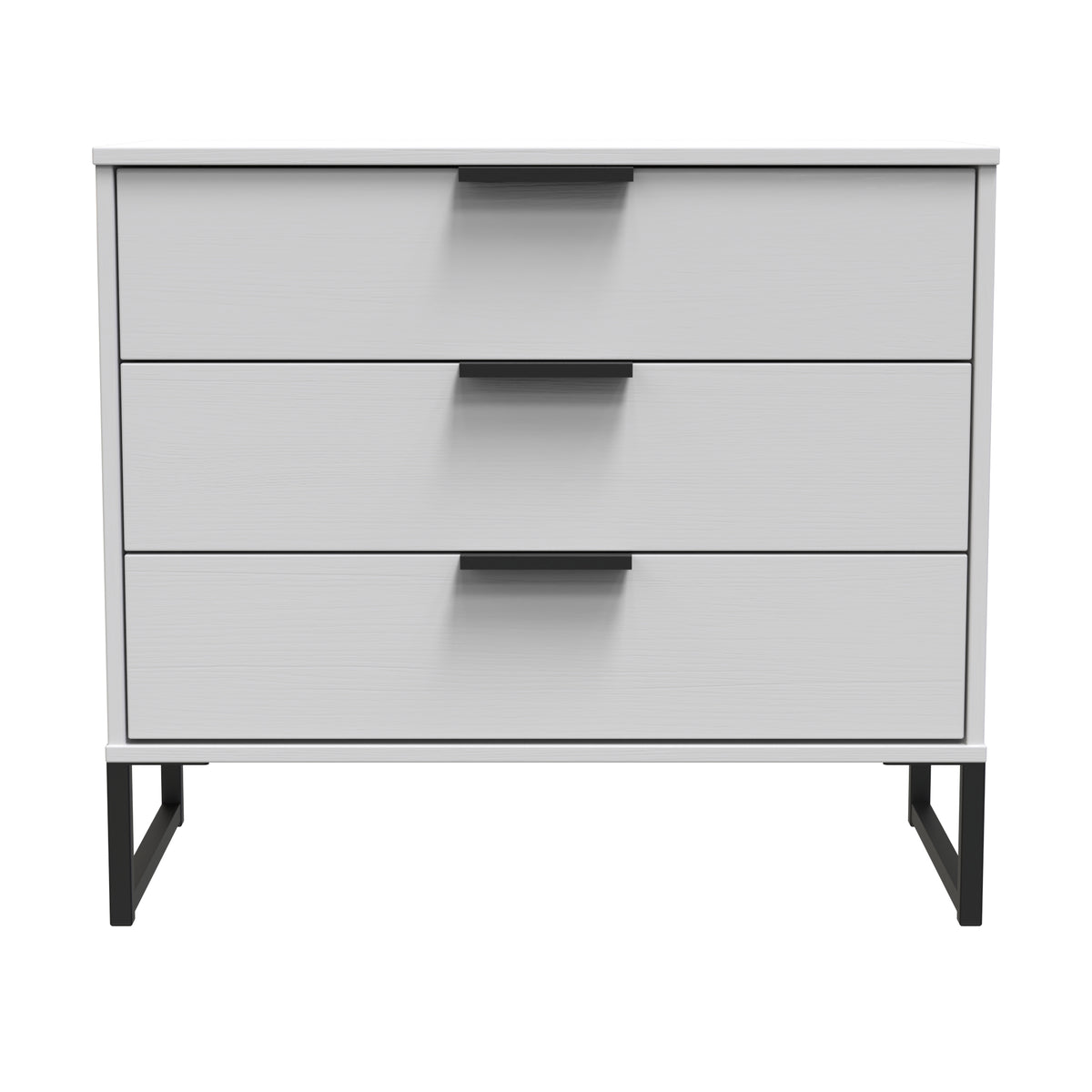Hong Kong (Black Sleigh Legs) 3 Drawer Chest