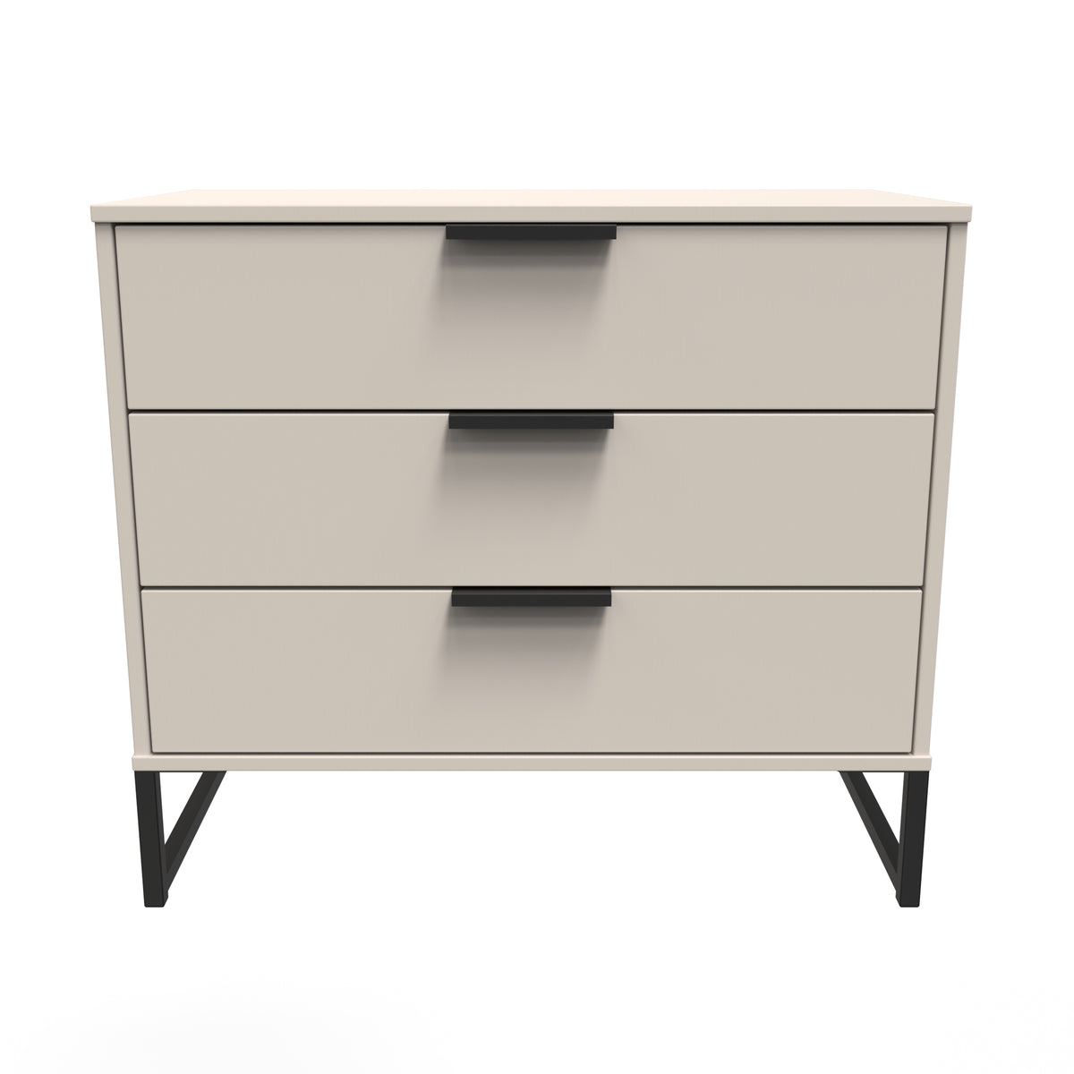 Hong Kong (Black Sleigh Legs) 3 Drawer Chest