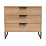 Hong Kong (Black Sleigh Legs) 3 Drawer Chest
