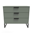 Hong Kong (Black Sleigh Legs) 3 Drawer Chest