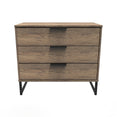 Hong Kong (Black Sleigh Legs) 3 Drawer Chest