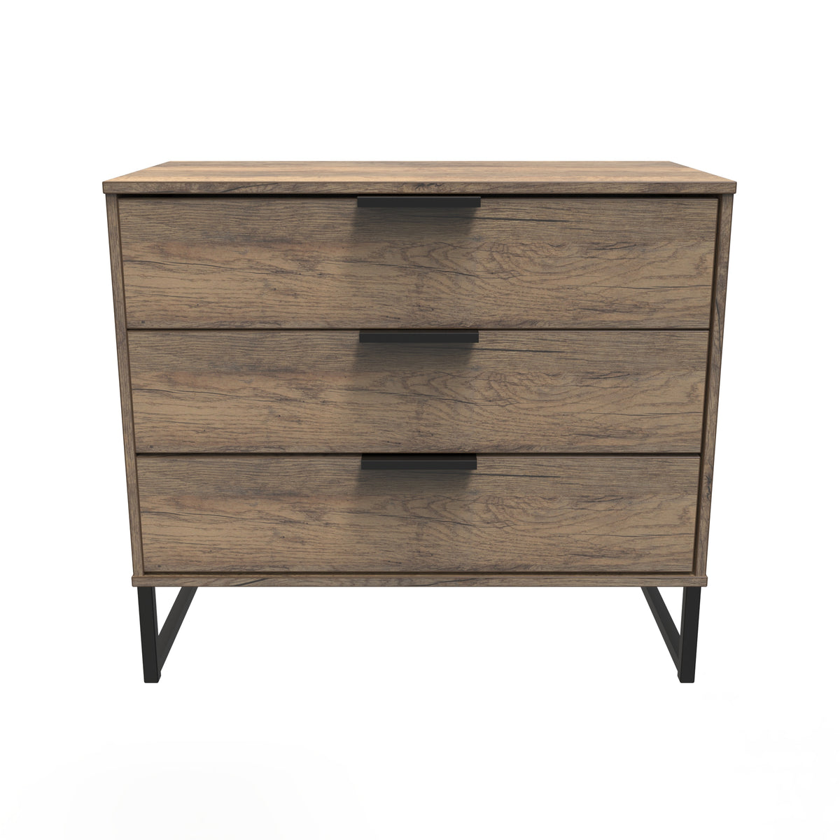 Hong Kong (Black Sleigh Legs) 3 Drawer Chest