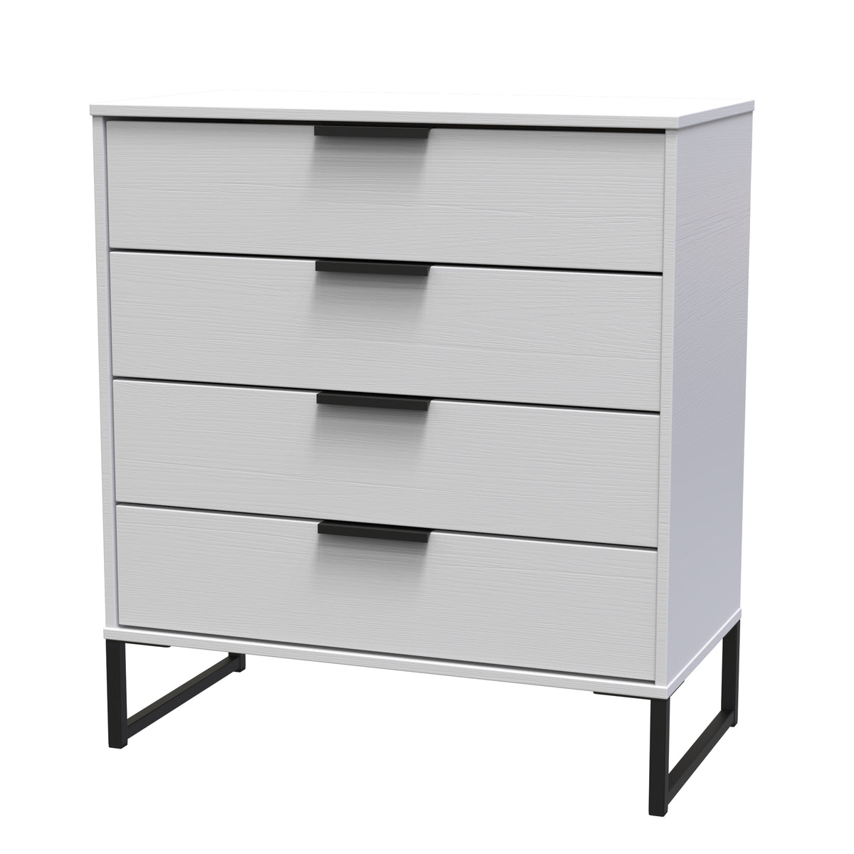 Hong Kong (Black Sleigh Legs) 4 Drawer Chest