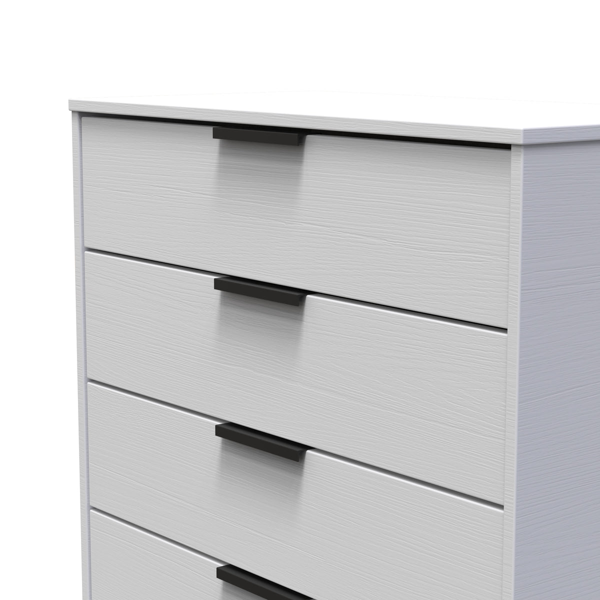 Hong Kong (Black Sleigh Legs) 4 Drawer Chest