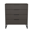 Hong Kong (Black Sleigh Legs) 4 Drawer Chest