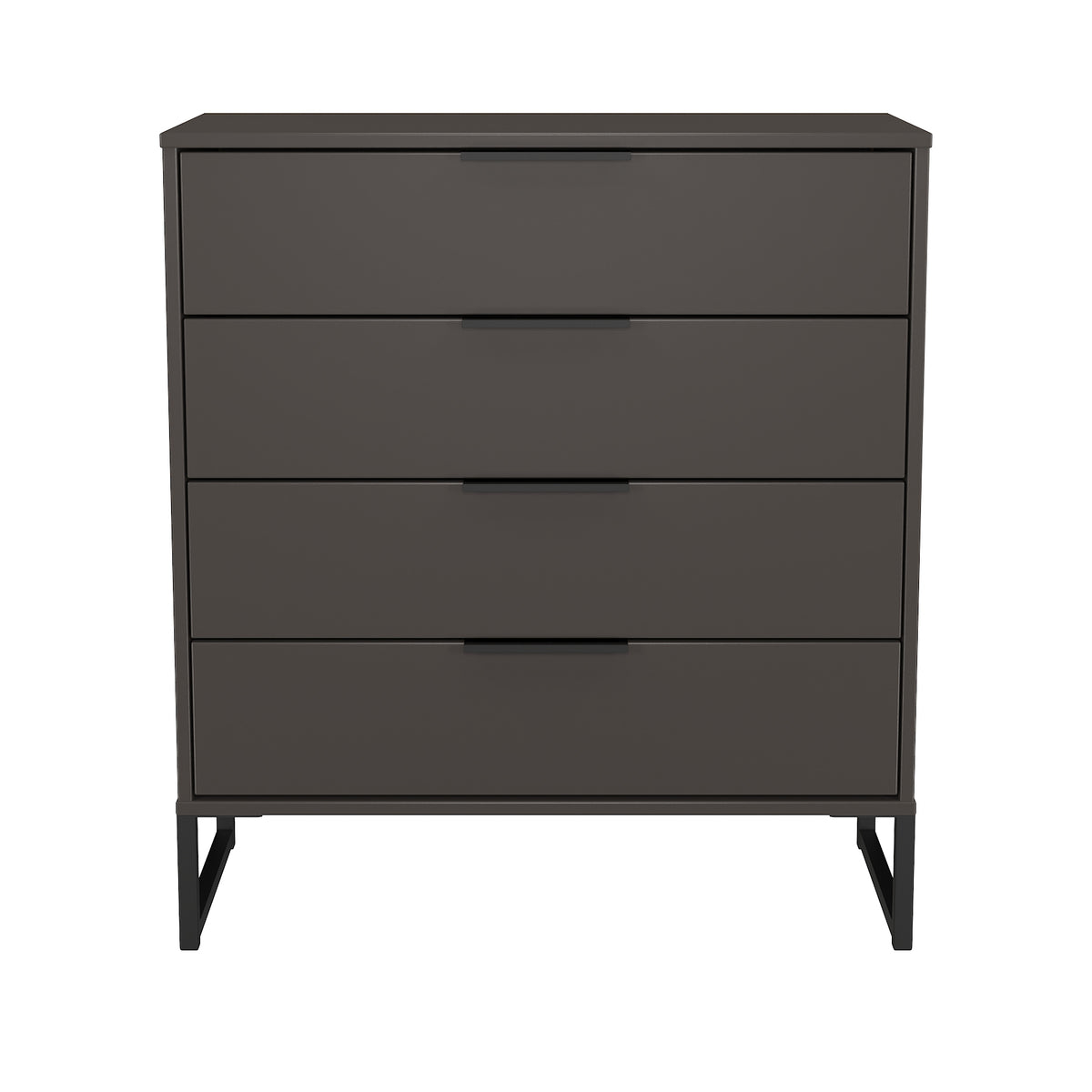 Hong Kong (Black Sleigh Legs) 4 Drawer Chest