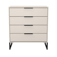 Hong Kong (Black Sleigh Legs) 4 Drawer Chest