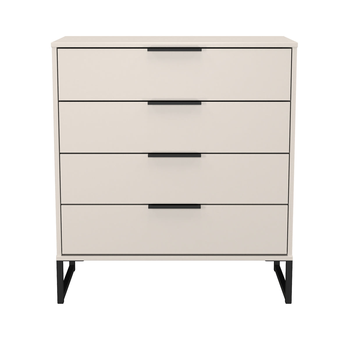 Hong Kong (Black Sleigh Legs) 4 Drawer Chest