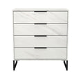Hong Kong (Black Sleigh Legs) 4 Drawer Chest