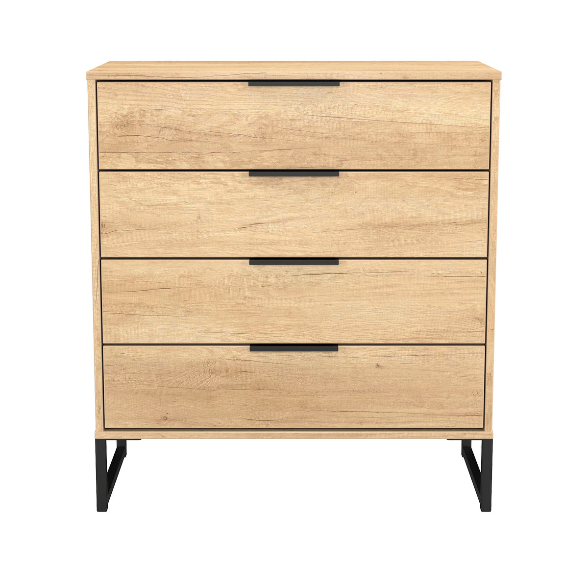 Hong Kong (Black Sleigh Legs) 4 Drawer Chest