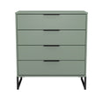 Hong Kong (Black Sleigh Legs) 4 Drawer Chest