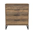 Hong Kong (Black Sleigh Legs) 4 Drawer Chest