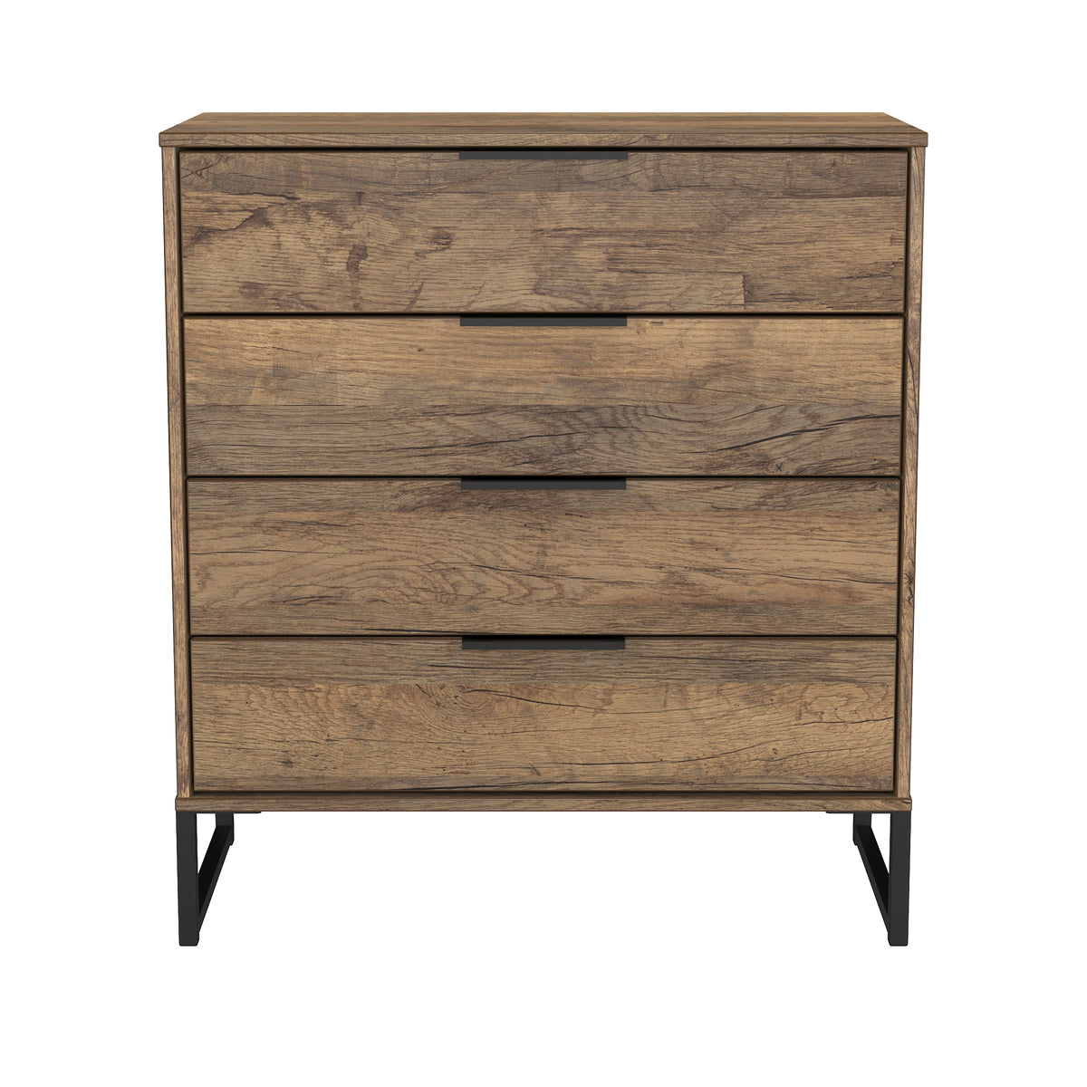 Hong Kong (Black Sleigh Legs) 4 Drawer Chest