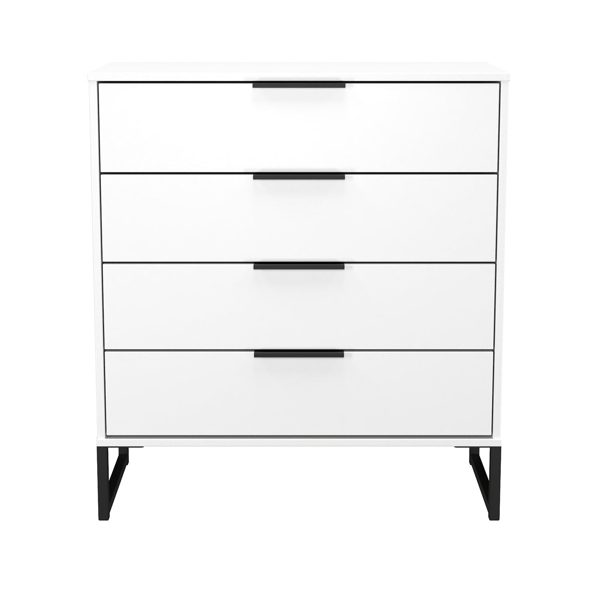 Hong Kong (Black Sleigh Legs) 4 Drawer Chest