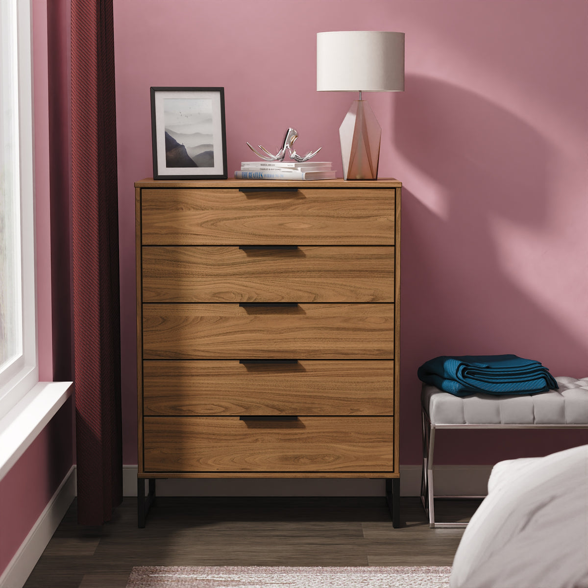 Hong Kong 5 Drawer Chest