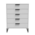 Hong Kong (Black Sleigh Legs) 5 Drawer Chest