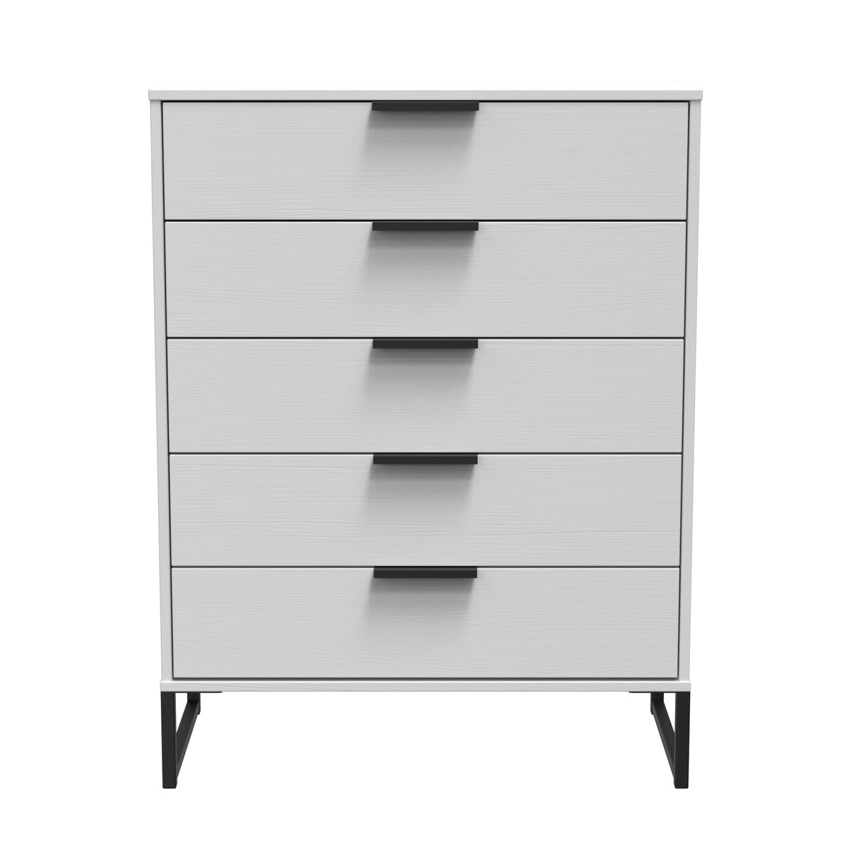 Hong Kong (Black Sleigh Legs) 5 Drawer Chest