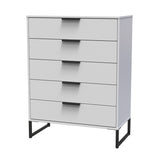 Hong Kong (Black Sleigh Legs) 5 Drawer Chest