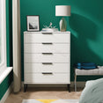 Hong Kong (Black Sleigh Legs) 5 Drawer Chest