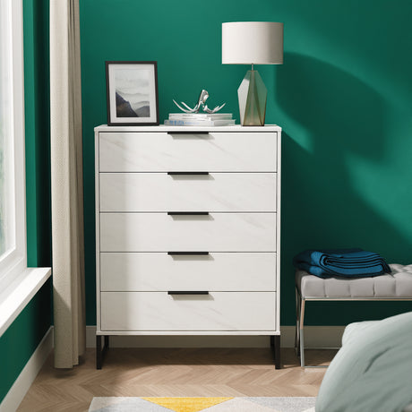 Hong Kong (Black Sleigh Legs) 5 Drawer Chest