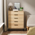 Hong Kong (Black Sleigh Legs) 5 Drawer Chest