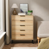 Hong Kong (Black Sleigh Legs) 5 Drawer Chest