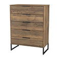 Hong Kong (Black Sleigh Legs) 5 Drawer Chest