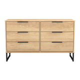 Hong Kong (Black Sleigh Legs) 6 Drawer Midi Chest