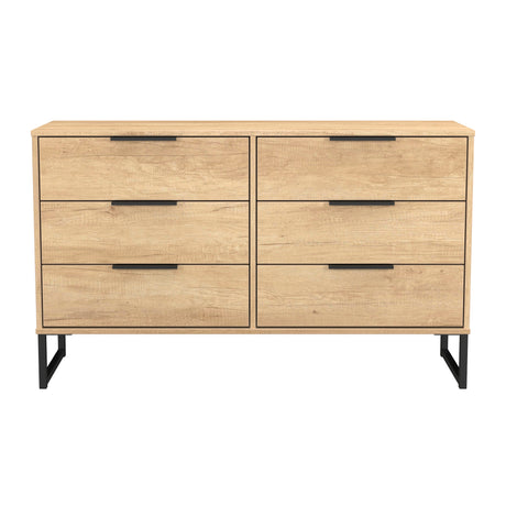 Hong Kong (Black Sleigh Legs) 6 Drawer Midi Chest