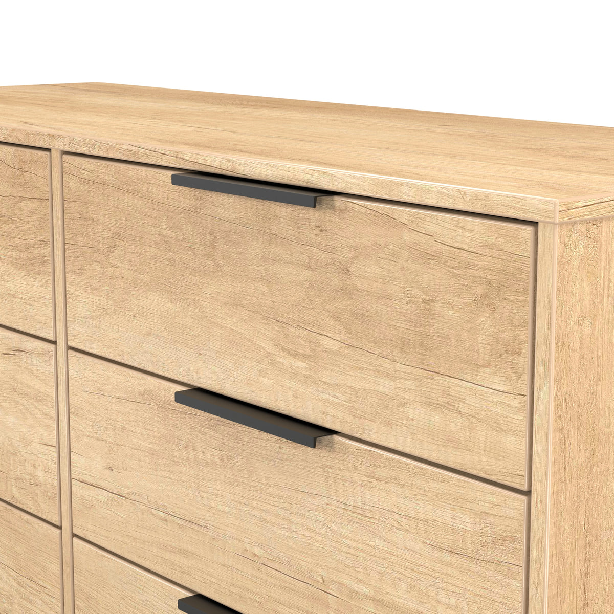 Hong Kong (Black Sleigh Legs) 6 Drawer Midi Chest