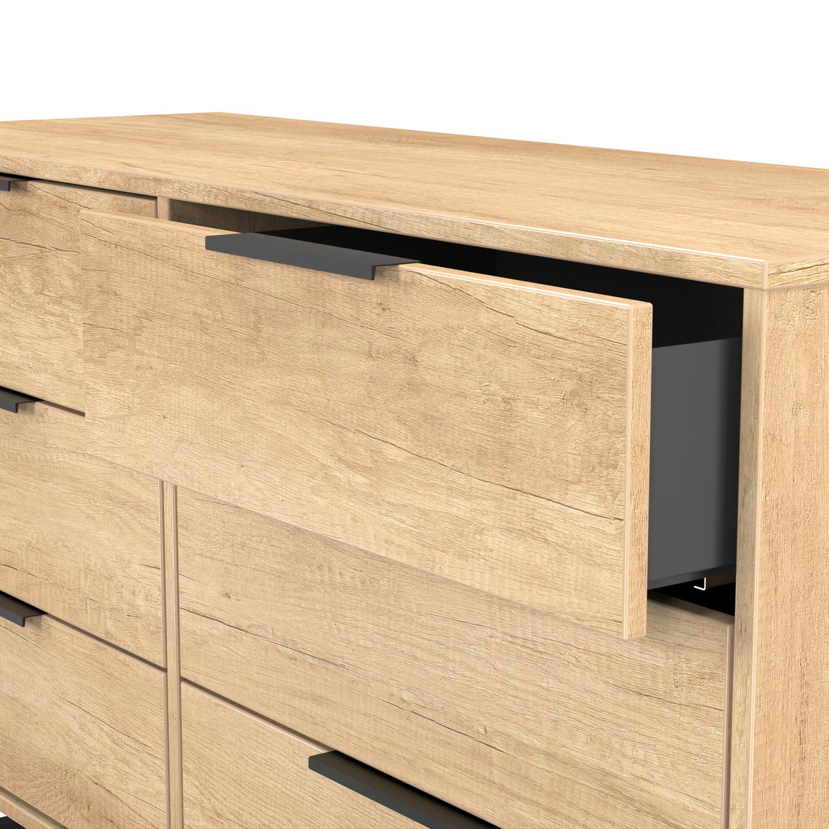 Hong Kong (Black Sleigh Legs) 6 Drawer Midi Chest