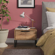 Hong Kong (Black Sleigh Legs) 1 Drawer Bedside Cabinet  with Legs