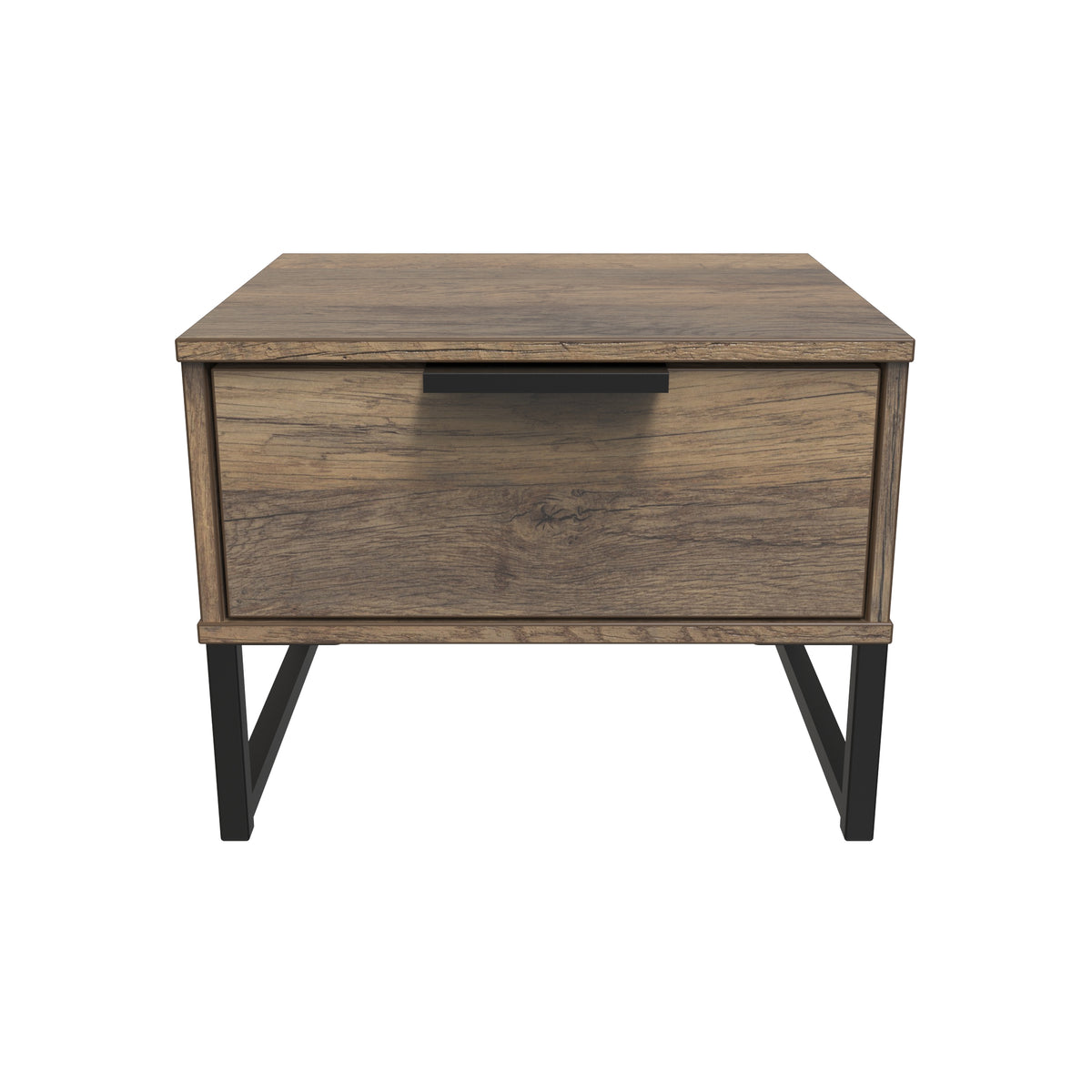 Hong Kong (Black Sleigh Legs) 1 Drawer Bedside Cabinet  with Legs