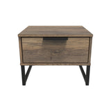 Hong Kong (Black Sleigh Legs) 1 Drawer Bedside Cabinet  with Legs