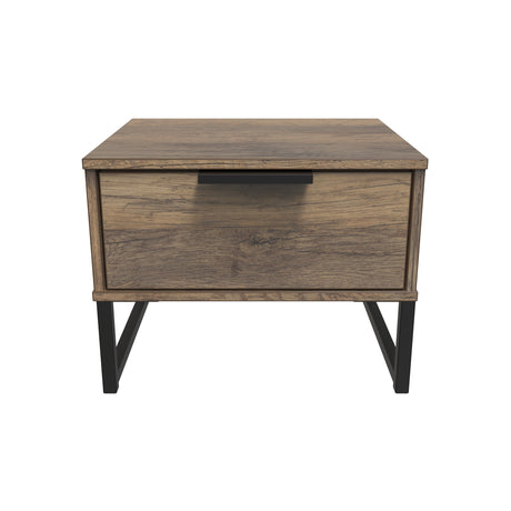 Hong Kong (Black Sleigh Legs) 1 Drawer Bedside Cabinet  with Legs