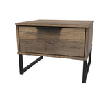 Hong Kong (Black Sleigh Legs) 1 Drawer Bedside Cabinet  with Legs