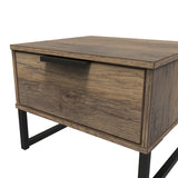 Hong Kong (Black Sleigh Legs) 1 Drawer Bedside Cabinet  with Legs