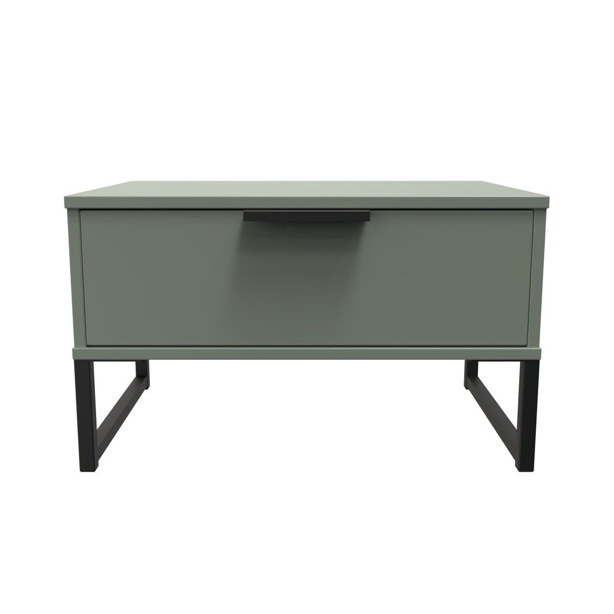 Hong Kong (Black Sleigh Legs) 1 Drawer Midi Chest with Legs