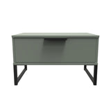 Hong Kong (Black Sleigh Legs) 1 Drawer Midi Chest with Legs