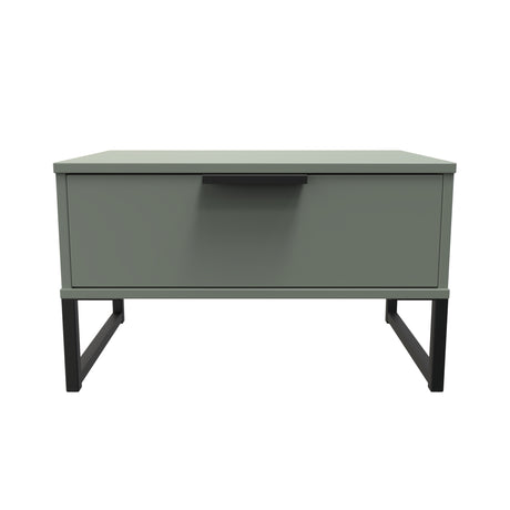 Hong Kong (Black Sleigh Legs) 1 Drawer Midi Chest with Legs