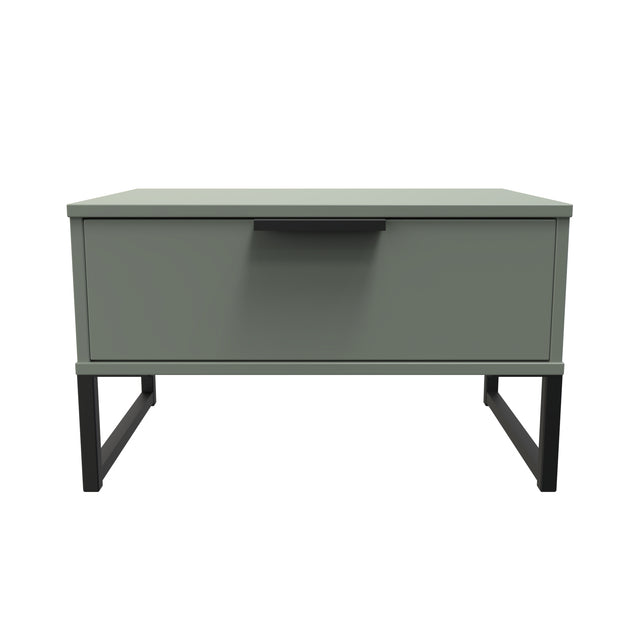 Hong Kong (Black Sleigh Legs) 1 Drawer Midi Chest with Legs