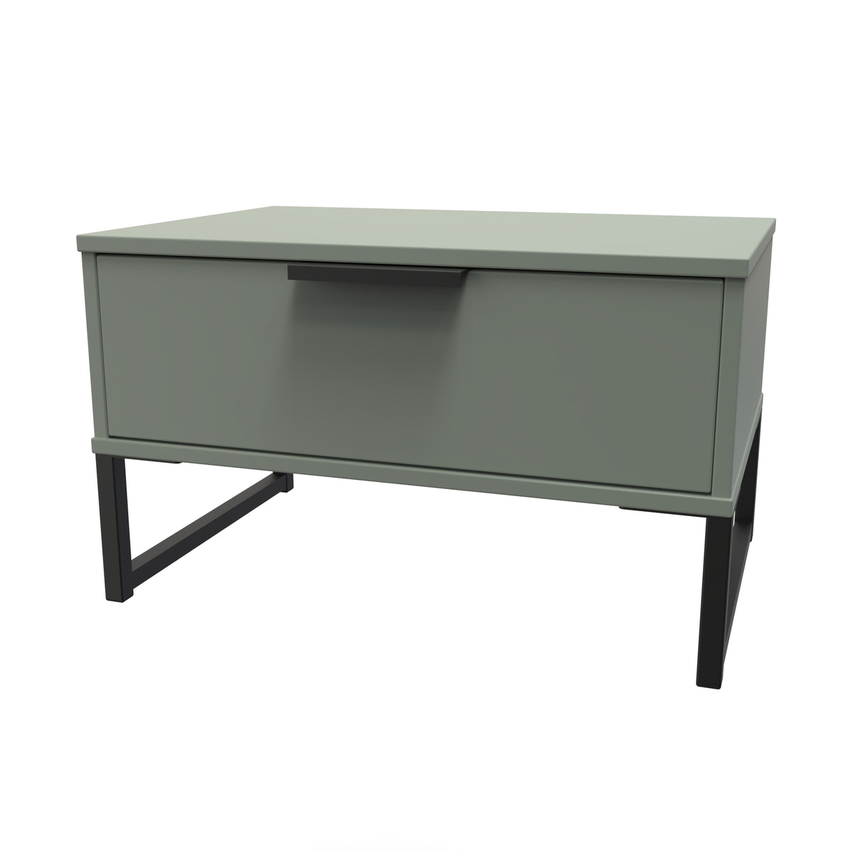 Hong Kong (Black Sleigh Legs) 1 Drawer Midi Chest with Legs