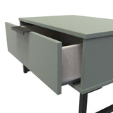Hong Kong (Black Sleigh Legs) 1 Drawer Midi Chest with Legs