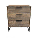 Hong Kong (Black Sleigh Legs) 3 Drawer Midi Chest with Legs