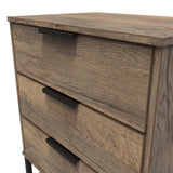 Hong Kong (Black Sleigh Legs) 3 Drawer Midi Chest with Legs