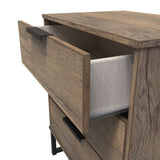 Hong Kong (Black Sleigh Legs) 3 Drawer Midi Chest with Legs