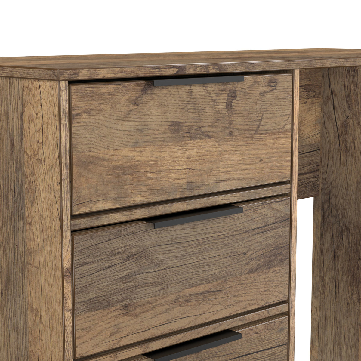 Hong Kong (Black Sleigh Legs) 4 Drawer Vanity