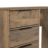 Hong Kong (Black Sleigh Legs) 4 Drawer Vanity